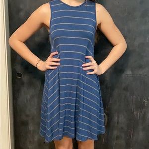 Size xs blue and grey tank top dress